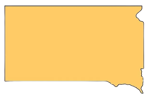 South Dakota state map